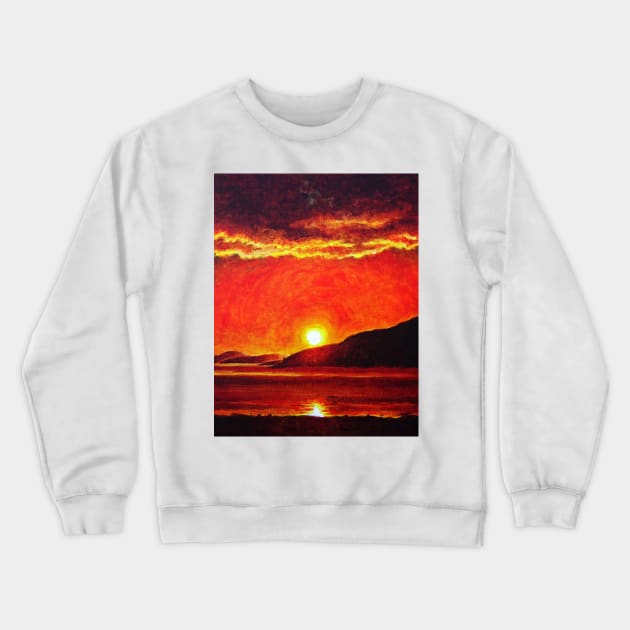 Ullapool Sunset Crewneck Sweatshirt by Paul Mudie